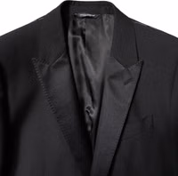 Black Wool Single Breasted Blazer Jacket 4