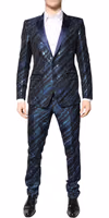 Multicolor Polyester Jacquard 2 Piece Suit 4