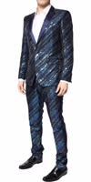 Multicolor Polyester Jacquard 2 Piece Suit 5
