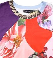 Multicolor Patchwork Short Sleeve Blouse Top 4