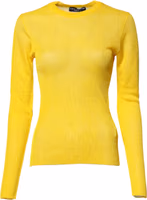 Yellow Polyester Women Pullover Top Sweater 1
