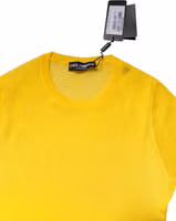 Yellow Polyester Women Pullover Top Sweater 4