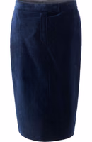 Blue Cotton Midi Skirt 1
