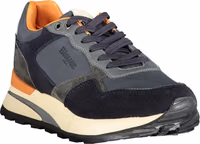 Blue Polyurethane Men Sneaker 2