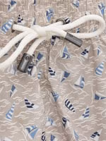 Beige Polyester Swim Shorts 3