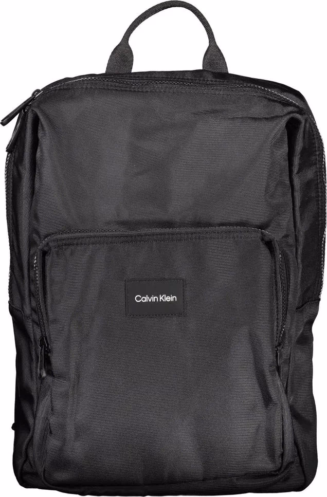 Nero Polyester Men Backpack