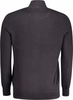 Black Organic Cotton Men Cardigan 2