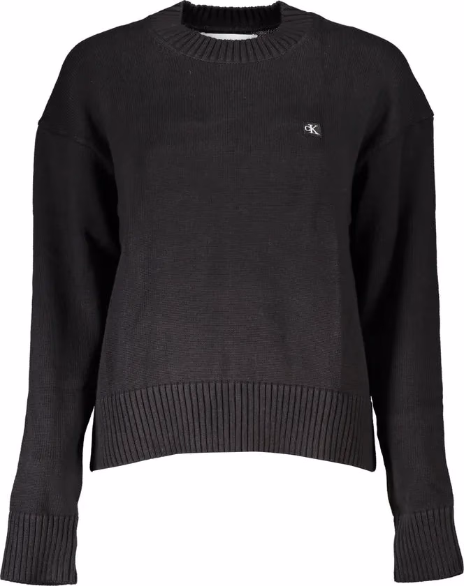 Black Cotton Women's Sweater