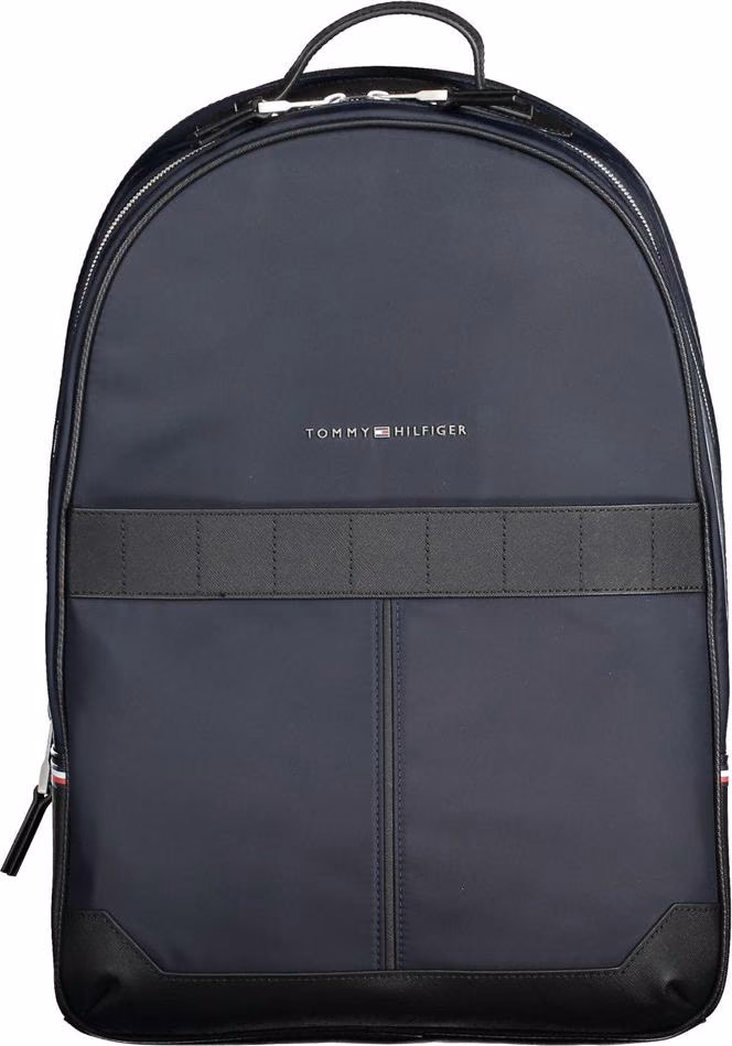 Blue Polyester Men Backpack