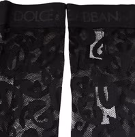 Black Floral Lace Cotton Stretch Stockings Socks 3