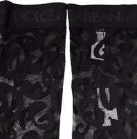 Black Floral Lace Cotton Stretch Stockings Socks 4