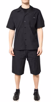 Black Cotton Men Pajama Set Sleepwear 1
