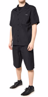 Black Cotton Men Pajama Set Sleepwear 2