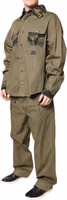 Brown Cotton Stretch Shirt Pants Casual Set 2