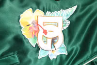 Green Floral DG Logo Full Zip Bomber Jacket 5