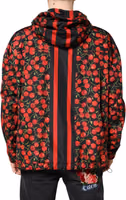 Black Cherry Print Hooded Windbreaker Jacket 3