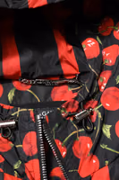 Black Cherry Print Hooded Windbreaker Jacket 5
