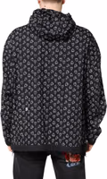 Black Heart Print Hooded Windbreaker Jacket 3