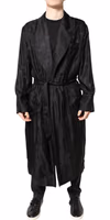 Black Silk DG Logo Men Wrap Robe Coat Jacket 1