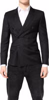 Black MARTINI Double Breasted Coat Blazer 1