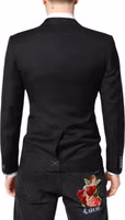 Black MARTINI Double Breasted Coat Blazer 3