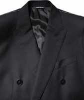 Black MARTINI Double Breasted Coat Blazer 4