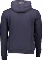 Blue Cotton Men's Hooded Sweatshirt 2
