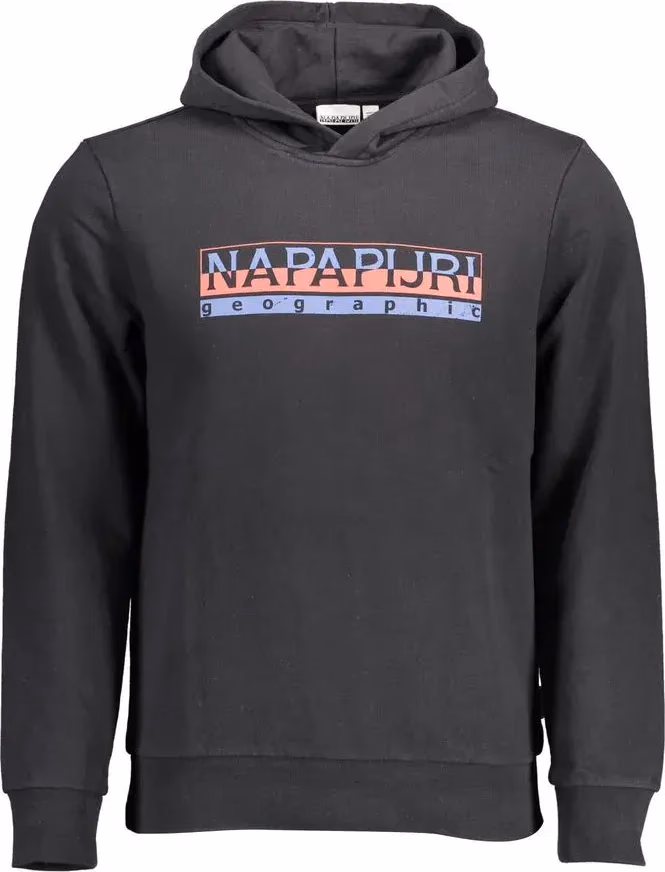Black Cotton Men's Hoodie