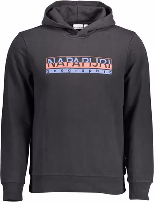 Black Cotton Men's Hoodie