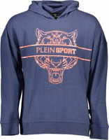 Blue Cotton Men's Hoodie 1