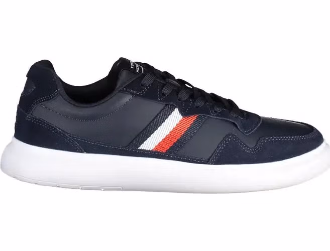 Blue Polyurethane Men Sneaker
