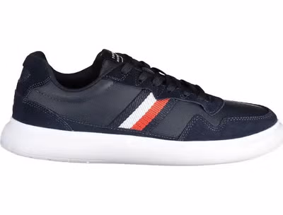 Blue Polyurethane Men Sneaker