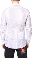 White Stripes Cotton GOLD Formal Dress Shirt 3