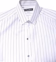 White Stripes Cotton GOLD Formal Dress Shirt 4