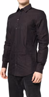 Maroon Jacquard Cotton GOLD Men Dress Shirt 2