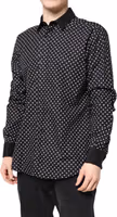Black Polka Dot Cotton Formal Dress Shirt 2