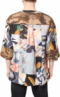 Multicolor Patchwork Short Sleeves Shirt 3