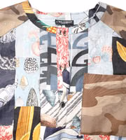 Multicolor Patchwork Short Sleeves Shirt 4