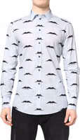 Light Blue Cotton MARTINI Formal Dress Shirt 1