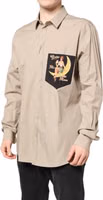Beige Pin Up Print MARTINI Men Casual Shirt 2
