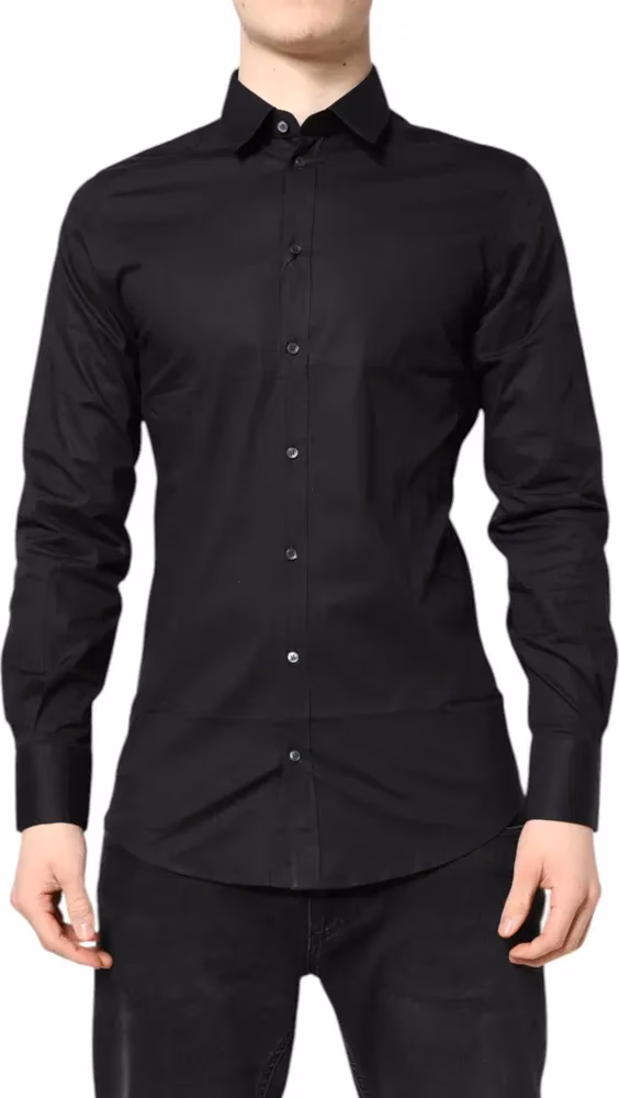 Black GOLD Cotton Long Sleeves Dress Shirt