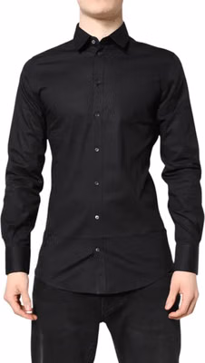 Black GOLD Cotton Long Sleeves Dress Shirt
