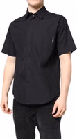 Black Printed Short Sleeves Collared Men Casual Shirt 2