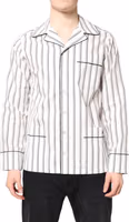 White Stripes Lounge Pajama Sleepwear Shirt 1