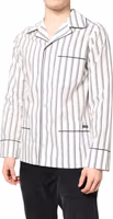 White Stripes Lounge Pajama Sleepwear Shirt 2