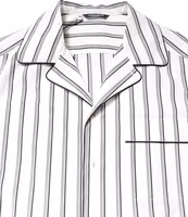 White Stripes Lounge Pajama Sleepwear Shirt 4