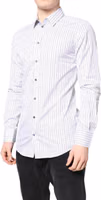 White Stripes GOLD Cotton Formal Shirt 2