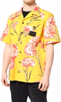 Yellow Floral Men Button Down Casual Shirt 2