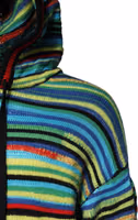 Multicolor Cotton Hooded Pullover Sweater 2