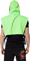 Green Polyester Hooded Sportswear Vest Sweater 3